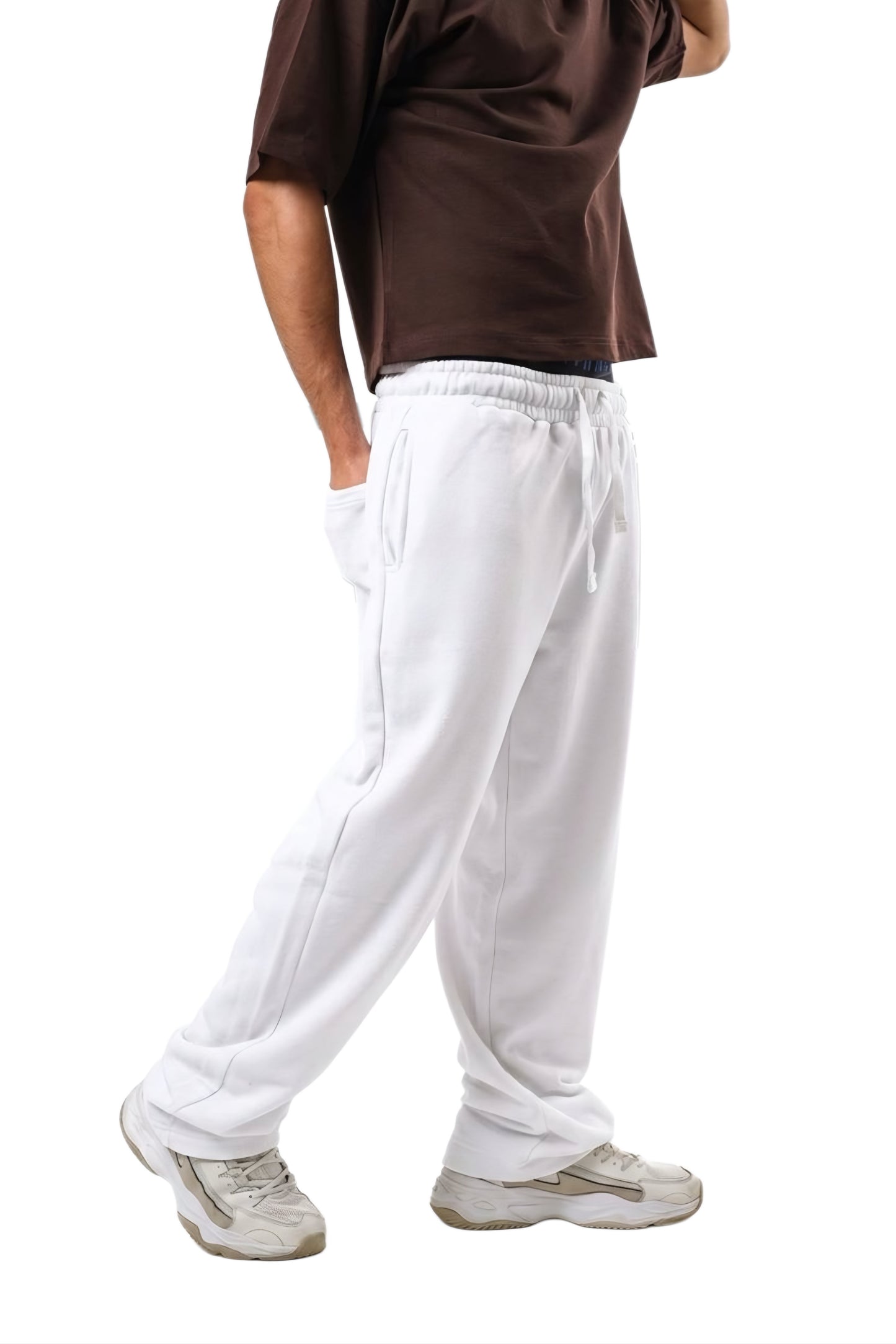 Basic Wide-Leg Cotton Pants