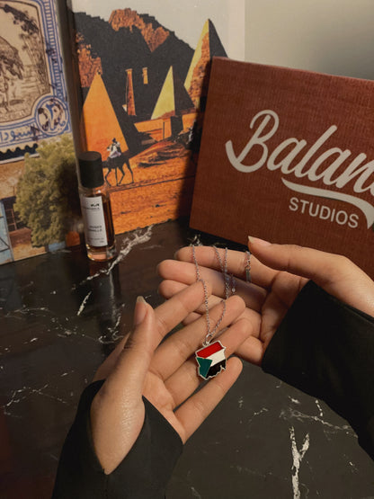 Sudan Map Silver Necklace | Independence Day Edition