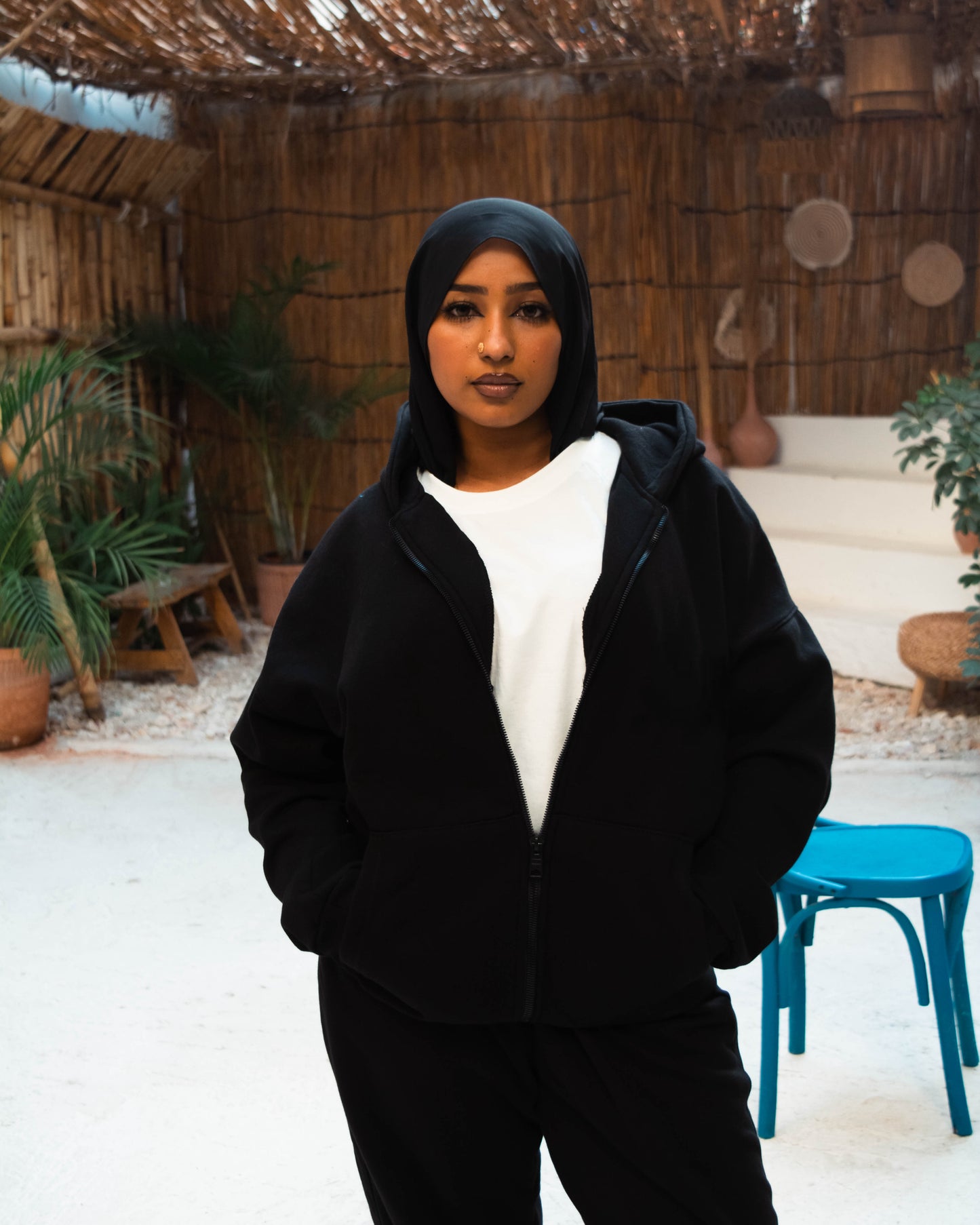 Basic Black zipup hoodie