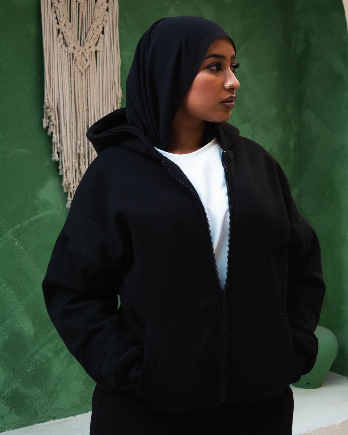 Basic Black zipup hoodie