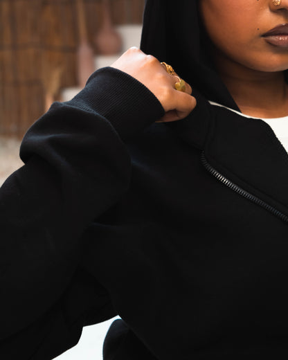 Basic Black zipup hoodie